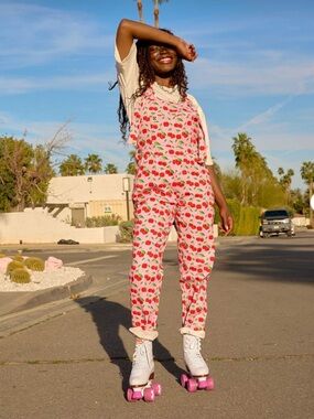 Lucy & Yak Cherry Print Dungarees